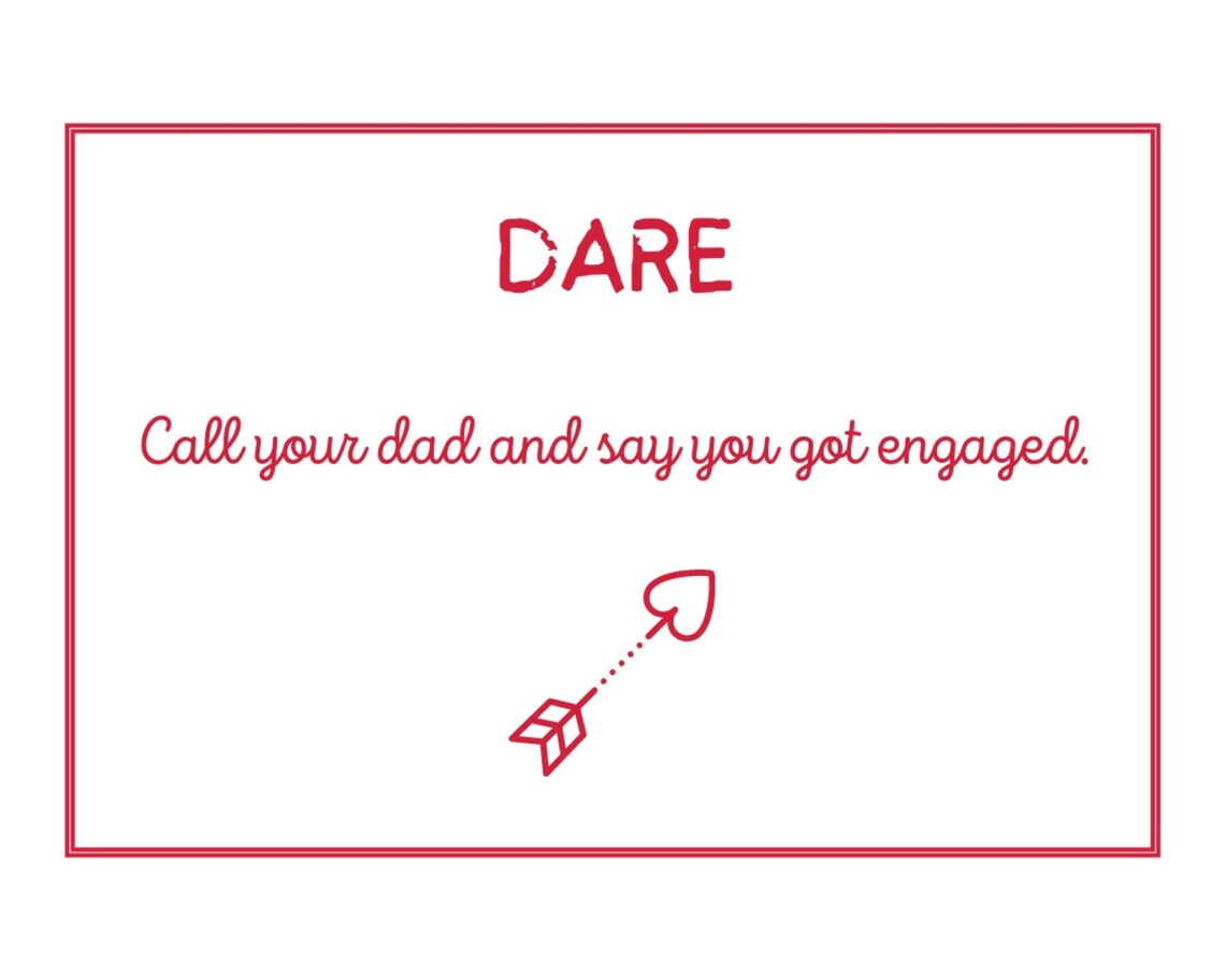Printable Game for Couples Truth or Dare Valentine’s Edition | Question ...