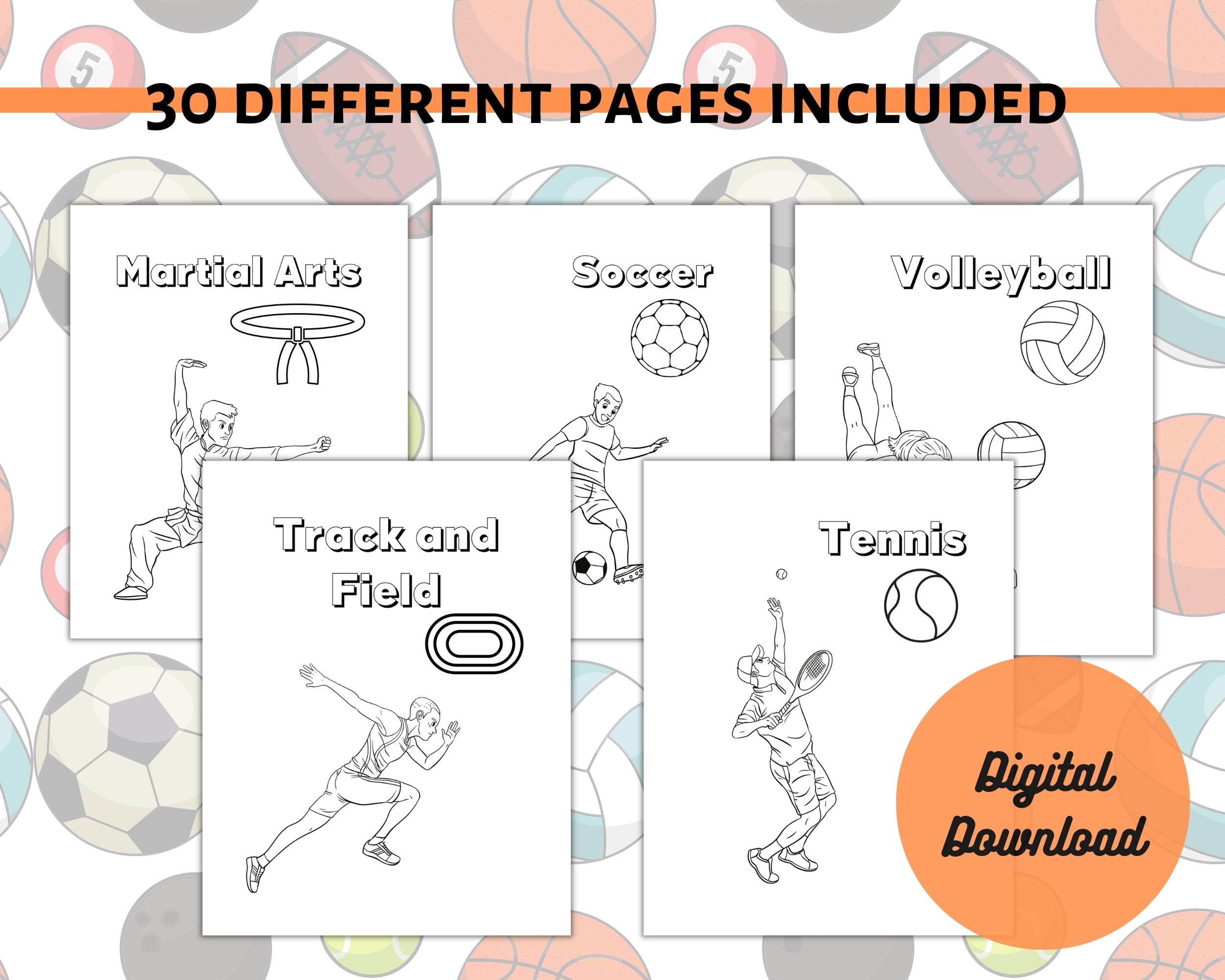 Printable Sports Coloring Pages for Preschool Kids | Educational ...
