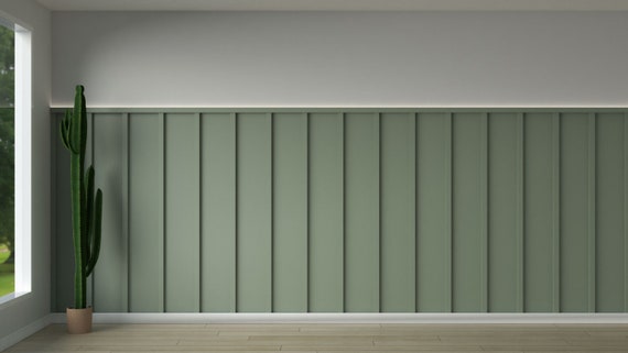Vertical Wall Moulding, DIY Wall Moulding Kit, Wall Moulding Kit, Ready For Assembly Wall Paneling Kit, Wall Trim Kit, DIY Wall Molding,