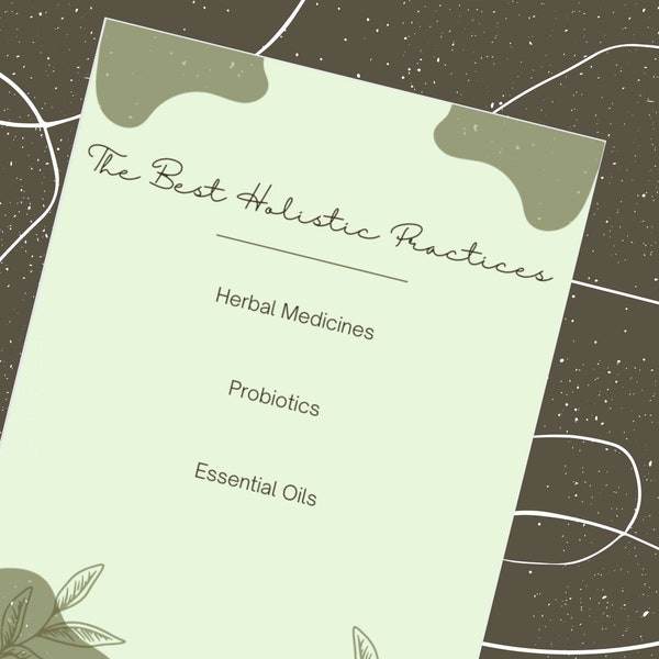 Guide to Natural Healing: An Informative Poster on Holistic Medicines - Digital PDF