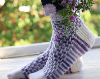 Socks Knitting Pattern/Kaleidoscope Socks/French heel socks (PDF Pattern)