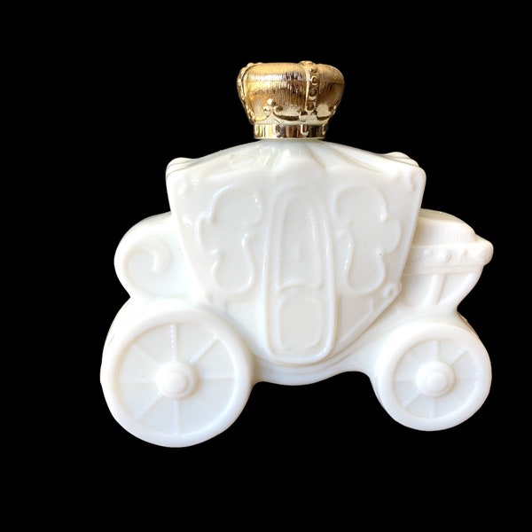 Vintage Avon Milk Glass Coach bottle