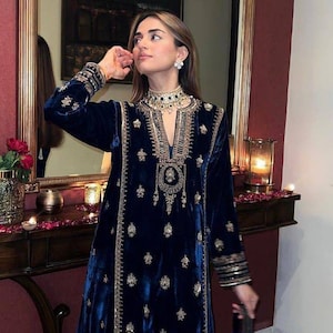 Buy Winter Velvet Dress Online In India Etsy India