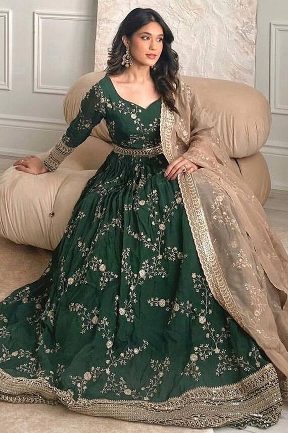 Belle top robe verte