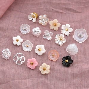 プラスチックフラワーボタン - 20/50個 ひまわりシャツボタン 縫製用 - カーディガン/ニットウェア/ブレザー/ジャケット/コート/セーター/ドレス