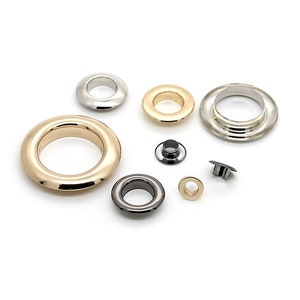 Metal Eyelet Grommet-20/50Pcs Highlight Snap Ring for Down Jacket/Shoe/Belt/Handbags/Luggage/Purse/Hat/Curtain image 2