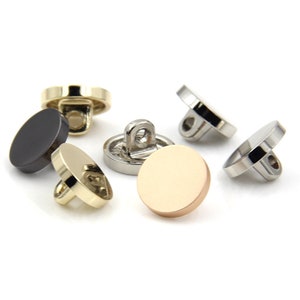 Metal Mirror Flat Buttons-6Pcs Round Gold/Silver/Gun/Black Shank Button for Sewing-Shirt/Blazer/Skirt/Jacket/Coat zdjęcie 7