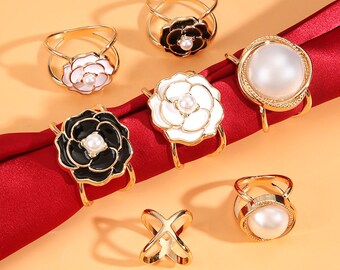 Set 2 Broches Para Bufanda - Dorado Y Plateado (2.5cm)