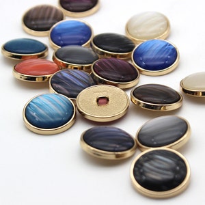 Metal Pearl Buttons-6Pcs Gold Black/White/Brown/Blue/Pink/Gray Button for Sewing-Blazer/Jacket/Coat/Sweater/Cardigan zdjęcie 3