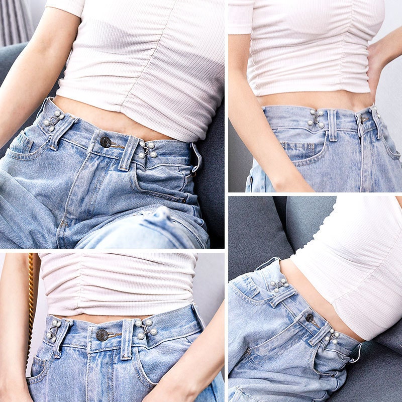 Simpatico artiglio di gatto stringere la fibbia in va spille in metallo spille clip bottone a pressione regolabile bottoni jeans accessori di abbigliamento staccabili  15