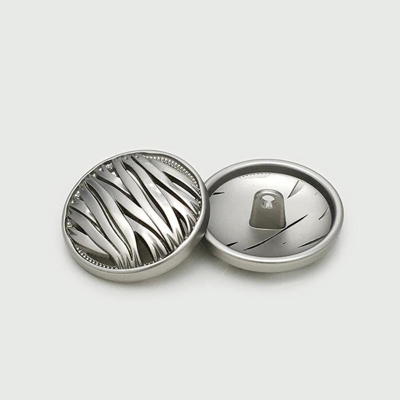 Bestowal 10 stuks metalen platte knopen voor dames, wollen mantel met knopen, herenjas, knopen, hemd, broek, knoop, ronde gevormde naaiknop (mat goud, 25 mm