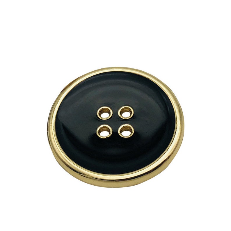 Metal Hole Buttons-6Pcs Black/WhiteGold/Silver Hole Button for Sewing-Suit/Shirt/Blazer/Jacket/Coat/Sweater image 6