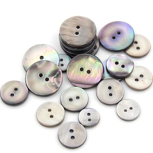 Mother of Pearl Buttons-10Pcs Natural Shell Button for Sewing-Suit/Blazer/Jacket/Coat/Sweater