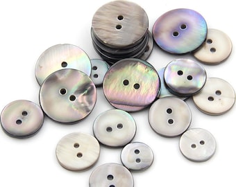 Mother of Pearl Buttons-10Pcs Natural Shell Button for Sewing-Suit/Blazer/Jacket/Coat/Sweater