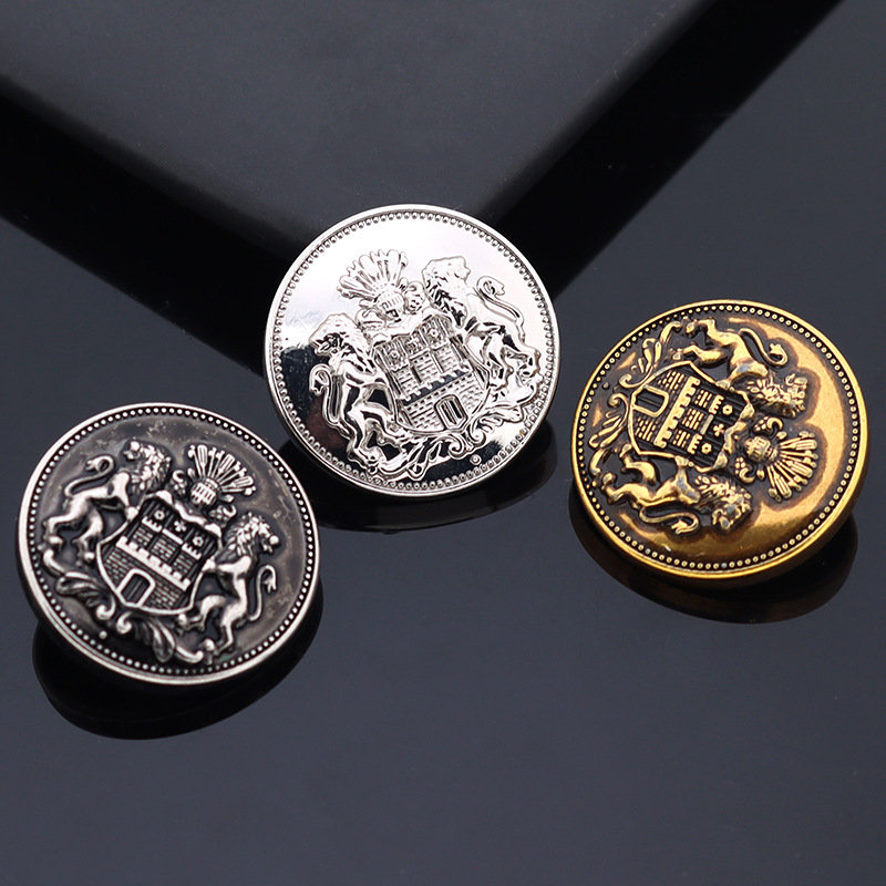 Lot De 10 Boutons Anciens En Métal Argenté, Blason De Paris, Diamètre 14 Mm - Neufs
