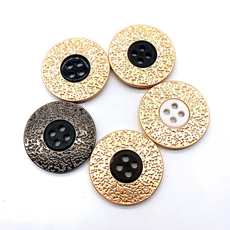 Metal Gold Buttons-6Pcs GunBeige/White/Blue/Brown/Black/Gray Button for Sewing-Suit/Blazer/Jacket/Coat/Sweater image 7