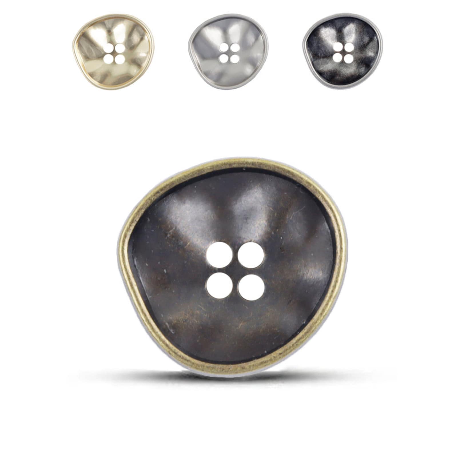 Triangular Back Button Metal Irregular Buttons: Triangle, Gold Nickel Black, Sewing Blazer ...
