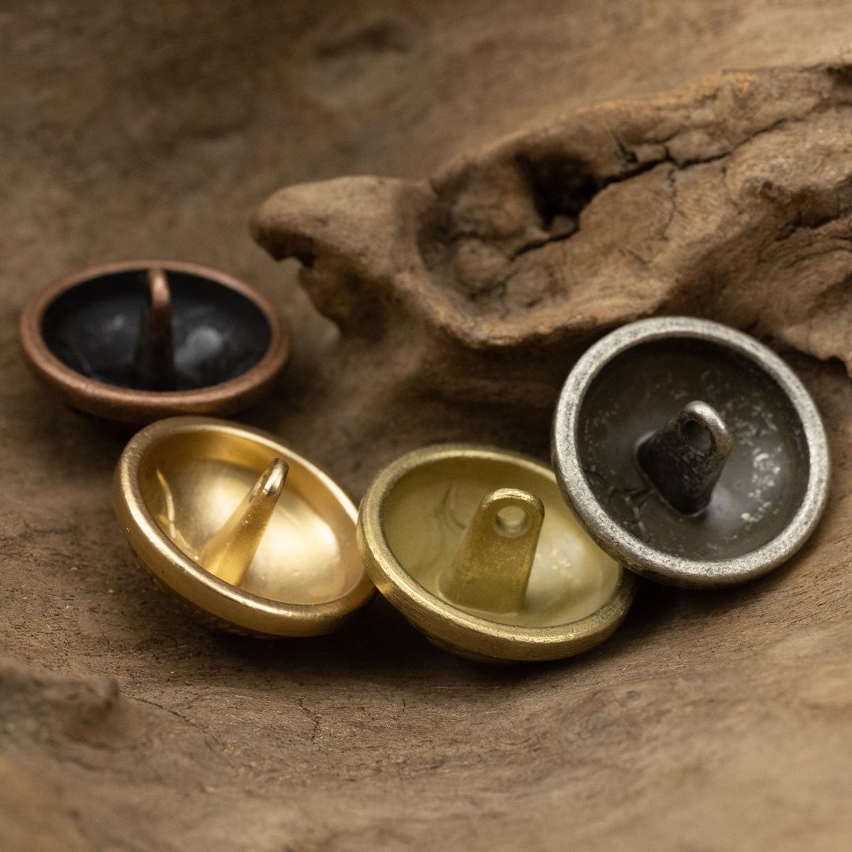 Armour Flag Metal Buttons: Vintage Gold, Silver, Bronze - 6 Pcs - Etsy