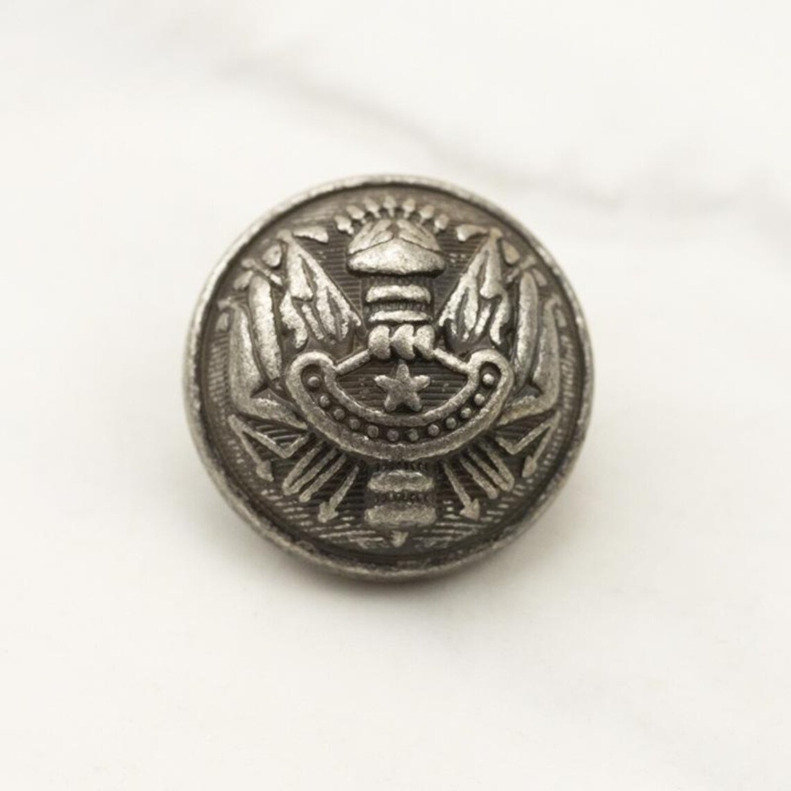 Armour Flag Metal Buttons: Vintage Gold, Silver, Bronze - 6 Pcs - Etsy