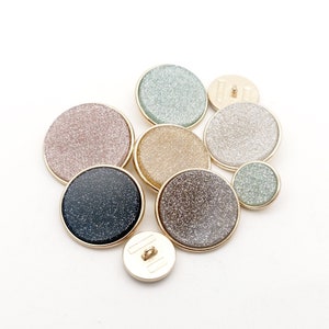 Metal Pearl Buttons-6Pcs Gold Black Silver White Pink Green Button for Sewing-Blazer/Jacket/Coat/Sweater/Cardigan