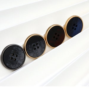 Metal Gold Buttons-6Pcs GunBeige/White/Blue/Brown/Black/Gray Button for Sewing-Suit/Blazer/Jacket/Coat/Sweater image 5