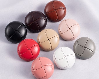 6 boutons en cuir pour couture-Blazer/Veste/Manteau/Pull/Cardigan Noir/Marron/Blanc/Kaki/Gris/Rose