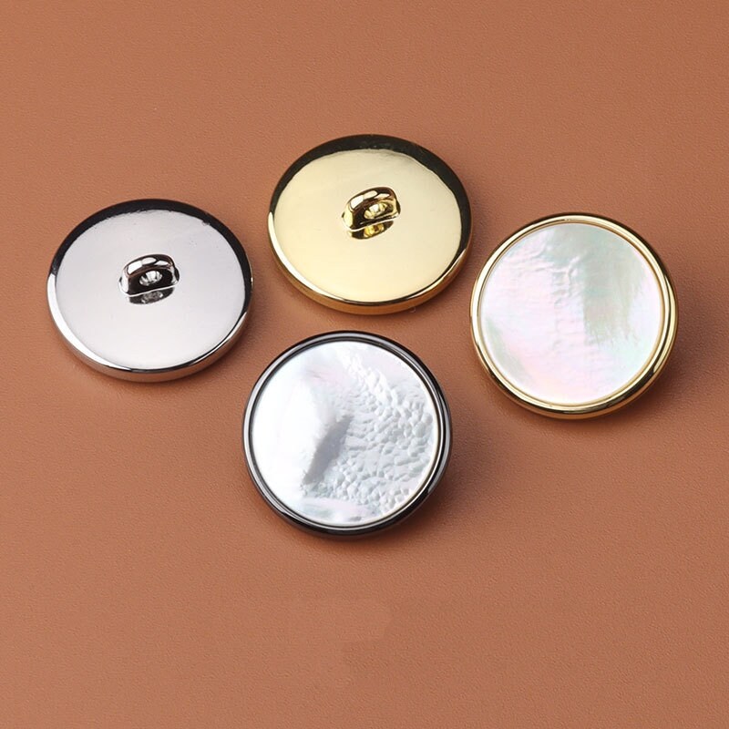 Black Mother of Pearl Buttons: Natural Shell Sewing Button, 15-20mm (6 ...