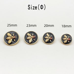 Metal Bee Buttons-6Pcs Gold/Silver/Matte Gold Button for Sewing Blazer/Cardigan/Coat/Sweater image 10