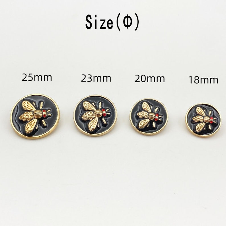 Metal Bee Buttons-6Pcs Gold/Silver/Matte Gold Button for Sewing Blazer/Cardigan/Coat/Sweater image 10