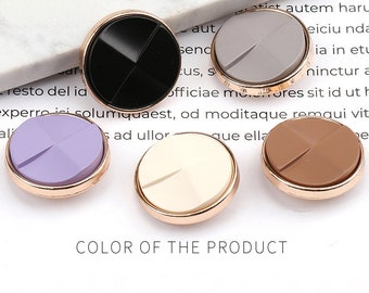 Metal Gold Buttons-6Pcs Black/White/Brown/Purple/Gray Button for Sewing-Blazer/Jacket/Coat/Sweater/Cardigan