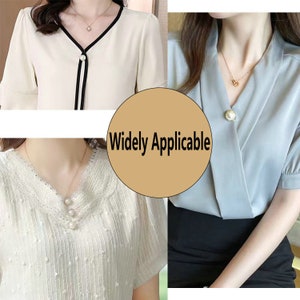 Metal Shirt Pearl Buttons-10Pcs Gold/White/Black Button for Sewing-Chiffon Shirt/Sweater/Cardigan image 10