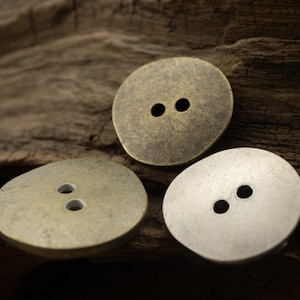 Metal Irregular Buttons-6Pcs Silver/Gold/Gun/Black/Bronze Button for Sewing-Jeans/Blazer/Jacket/Coat/Sweater image 7