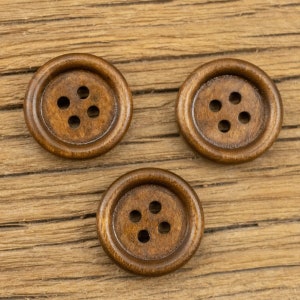 Bottoni in legno - 20/50/100/200 pezzi, bottoni in legno marrone antico vintage per cucire camicie, cardigan, maglioni, borse