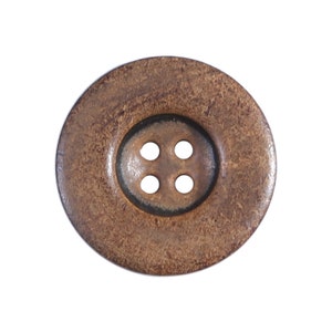 Natural Horn Buttons-6Pcs Brown Black Button for Sewing-Suit/Blazer/Jacket/Coat/Sweater