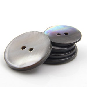 Black Shell Button Mother of Pearl Buttons-10pcs Natural Shell for Sewing-suit/blazer ...