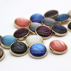 Metal Pearl Buttons-6Pcs Gold Black/White/Brown/Blue/Pink/Gray Button for Sewing-Blazer/Jacket/Coat/Sweater/Cardigan zdjęcie 1