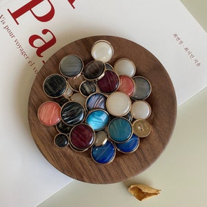 Metal Pearl Buttons-6Pcs Gold Black/White/Brown/Blue/Pink/Gray Button for Sewing-Blazer/Jacket/Coat/Sweater/Cardigan zdjęcie 6