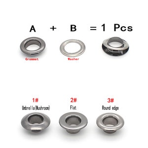 Metal Eyelet Grommet-20/50Pcs Highlight Snap Ring for Down Jacket/Shoe/Belt/Handbags/Luggage/Purse/Hat/Curtain image 4