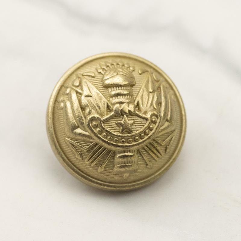 Armour Flag Metal Buttons: Vintage Gold, Silver, Bronze - 6 Pcs - Etsy