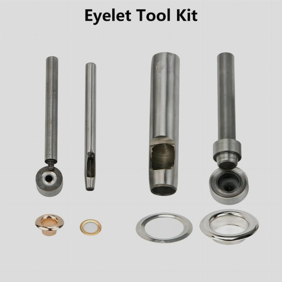 Eyelet Setter Kit: Steel Grommet Repair Punch for Shoes, Garments, Bags