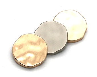 Metal Irregular Buttons-6Pcs Gold Silver Shank Button for Sewing-Sweater/Blazer/Jacket/Coat