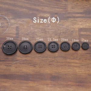 Natural Horn Buttons-6Pcs Black/Brown Hole Button for Sewing-Shirt/Suit/Blazer/Jacket/Coat/Sweater image 10