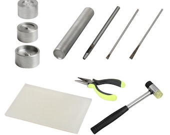 Magnetic Rivet Tool Kit: Manual Press Stud Snap, Popper & Eyelet Installation