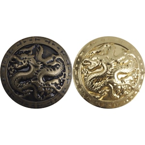 Metal Dragon Buttons-10Pcs Brass Vintage Bronze/Gold Button for Sewing-Blazer/Jacket/Coat/Sweater image 2