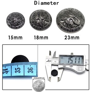 Metal Dragon Snap Buttons-10Pcs Press Stud Popper Gold/Gun for Jeans/Jacket/Coat/Leather/Wallet/DIY image 10