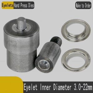 Eyelet Hand Press Dies-3mm-22mm Eyelet Grommet Setter Tool Set for Universal Foot Press Machine