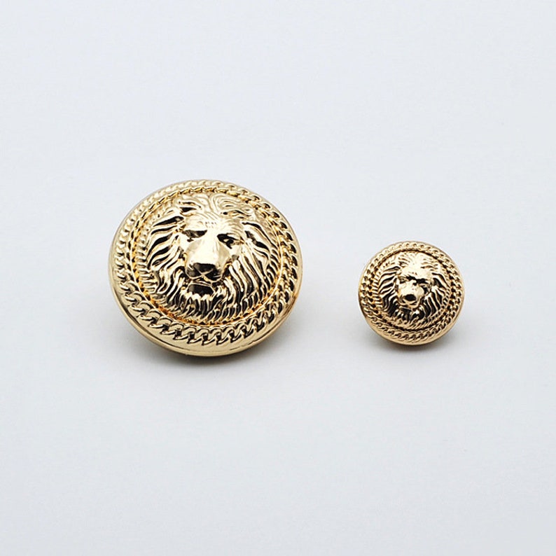 Metal Lion Buttons-6Pcs Gold Silver Button for Sewing-Blazer/Jacket/Coat/Sweater/Cardigan image 4