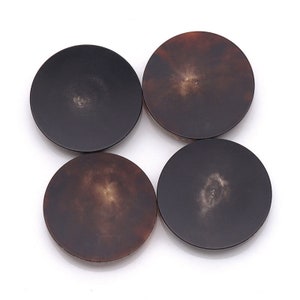 Natural Horn Buttons-6Pcs Flat Black/Brown Pattern Button for Sewing-Shirt/Suit/Blazer/Jacket/Coat/Sweater image 2