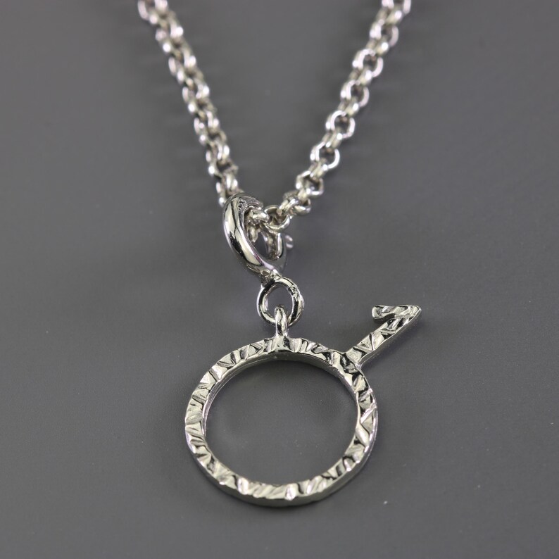 Sterling Silver Female, Male, Venus, Mars, Demiboy, Demigirl: Necklace, Charm, Pendant, Gift Demiboy Charm