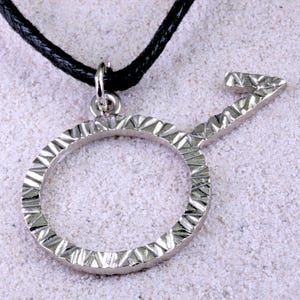 Sterling Silver Female, Male, Venus, Mars, Demiboy, Demigirl: Necklace, Charm, Pendant, Gift Demiboy Necklace